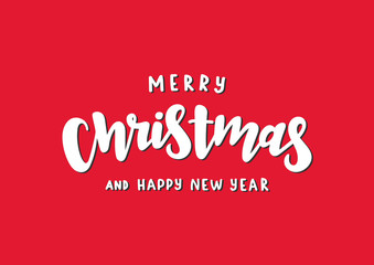 Merry Christmas and Happy New Year handlettering