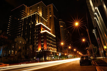 Fototapeta na wymiar View of beautiful illuminated city at night