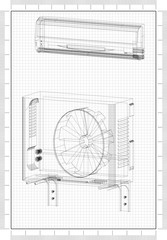 air conditioner Architect Blueprint 