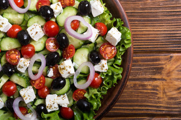 Fresh vegetables greek salad