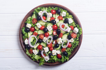 Fresh vegetables greek salad