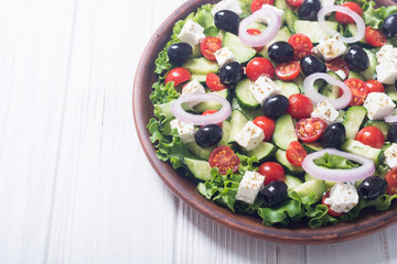 Fresh vegetables greek salad