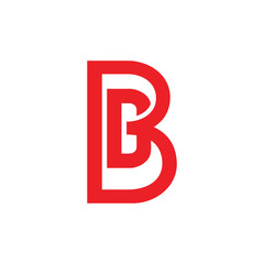 letter bd simple linked logo