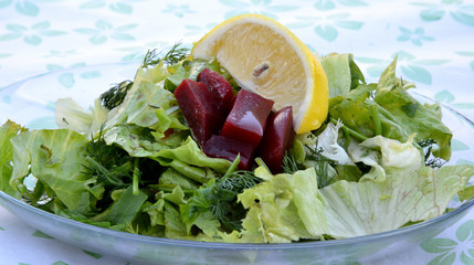 fresh salad in a bowl