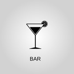 Bar icon. Bar symbol. Flat design. Stock - Vector illustration.
