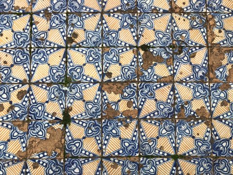 Mosaici del chiostro del Monastero di Santa Caterina, Sicilia, Italia