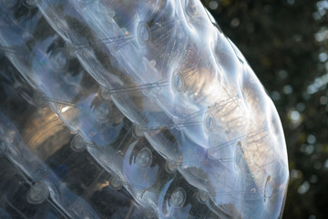 Children's entertainment in the amusement park-running inside the zorb