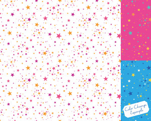 pattern swatch, sea of stars (pink).