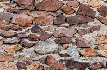 texture of the old wall of wild stone