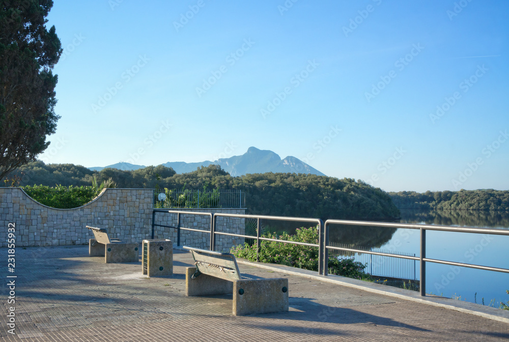 Wall mural View of Sabaudia lake - Circeo National Park - Latina Italy