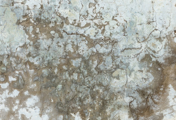 The texture of the old wall with destroyed plaster
