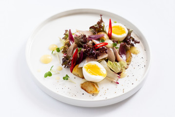 salad with herring