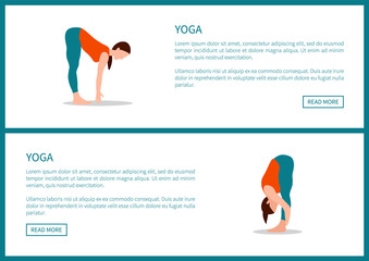 Yoga Healthy Physical Training, Vector Poster