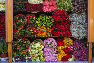 Beautiful bouquets with flowers