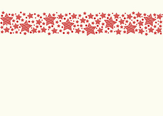 Layout of Christmas greeting card with decorative stars. Vector.