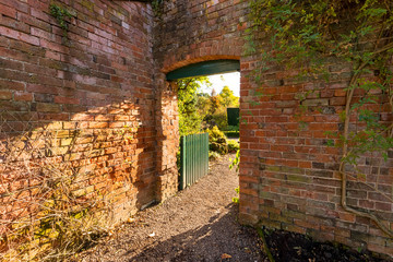 Fototapeta na wymiar Gateway in walled garden