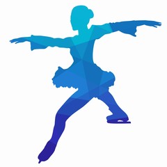 illustration of a figure skater , vector draw © oldok