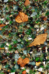 Unique glass beach in Vladivostok, Russia