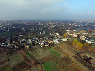 Aerial view of the countryside (drone image). Near Kiev