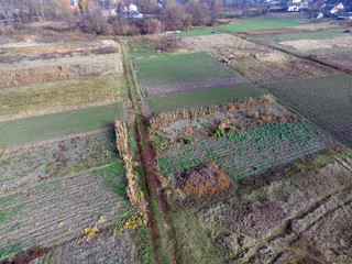 Aerial view of the countryside (drone image). Near Kiev