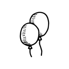 balloon icon. isolated object vector silhouette