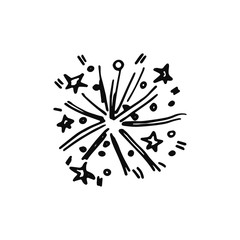 firework festive icon. isolated object vector silhouette