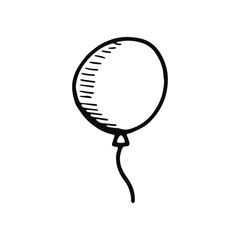 balloon icon. isolated object vector silhouette
