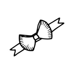 bow icon. isolated object vector silhouette