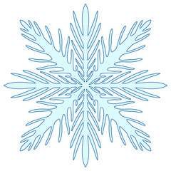 Snowflake Christmas illusration. Creative New Year print