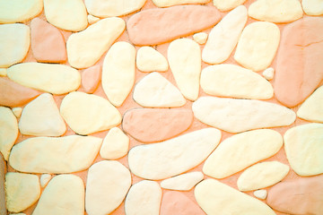 Colorful Round shape stone wall background