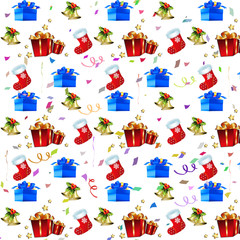 Christmas and New Year pattern background