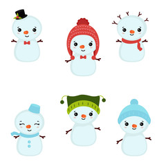 Set of christmas characters.