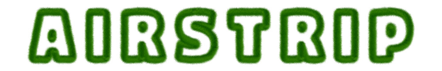 Airstrip - text written with grass