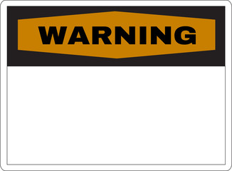 warning sign printed, vector illustration.