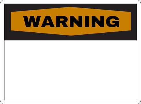 warning sign printed, vector illustration.