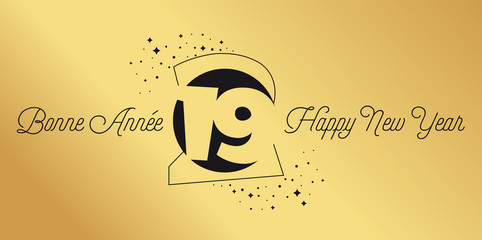 Carte de Vœux 2019 - Bonne Année - Happy New Year