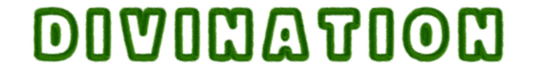 Divination - text written with grass