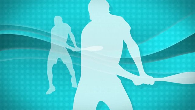 アクティブなテニスのシルエット ループ素材