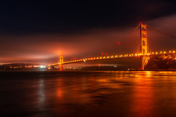 Golden Gate Bridge from Point Cavallo in San Francisco, California, USA