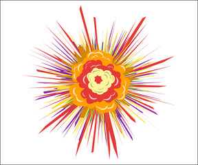 Explosion, cartoon. Bang, an Abstract creative design. Vector design element isolated on light background.