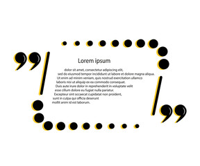 Vector quote template. Framework for comments, statements. The element is isolated on a light background.