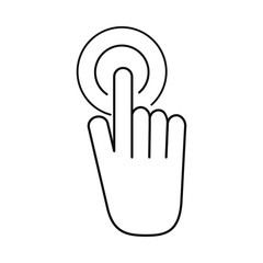 Finger hand touch screen or press button vector design
