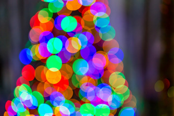 Christmas Tree lights with Bokeh Effect