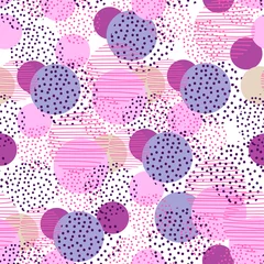  Vintage style circle geometry seamless pattern. illustration surface design for print and web © liagloss