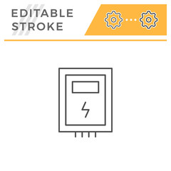 Electric box line icon