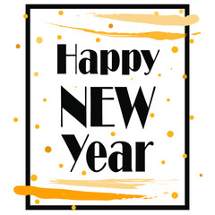 2019 Happy New Year card design. New year poster.
