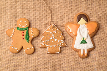 SR Christmas gingerbread on the fabric
