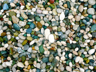 Pebble on the beach.