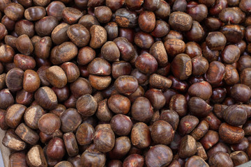 Chestnuts close up