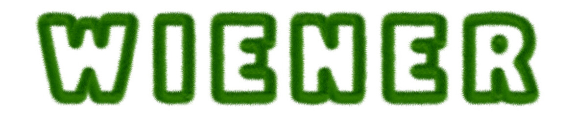 Wiener - text written with grass